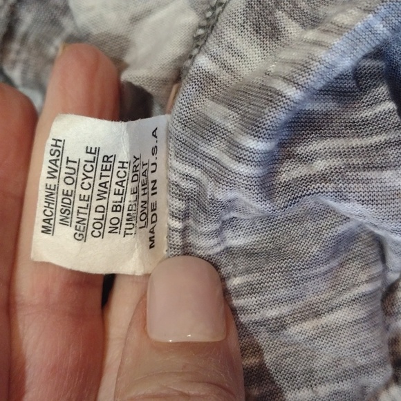 David Cline Gray and Taupe Long Sleeve Blouse - Picture 8 of 9